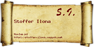 Stoffer Ilona névjegykártya